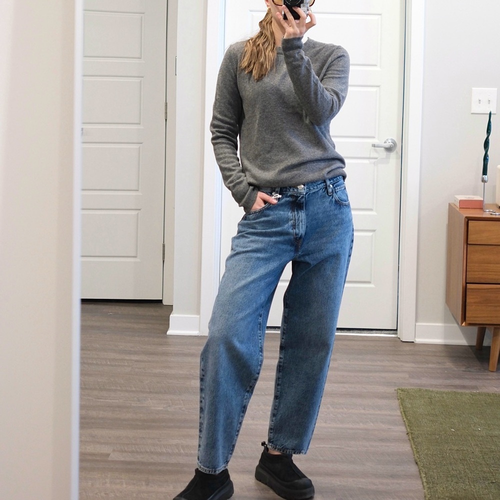 NWT FRAME The Candle Cropped Mid-Rise Straight Leg Jeans Size 28 Luxury Denim